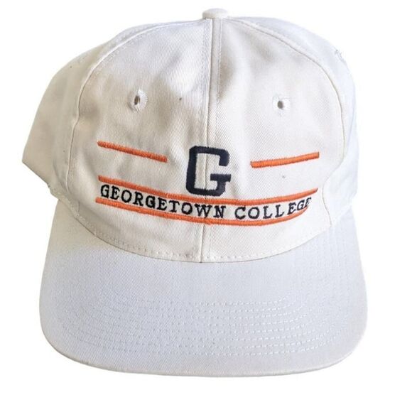Georgetown College Tigers Split Bar Snapback‎ Hat Baseball Cap Vintage 90s - Picture 1 of 6